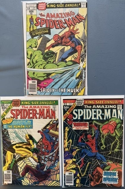 Marvel Amazing Spider-Man - King Size Annuals 10, 11 & 12 (late 70's) -See Scans