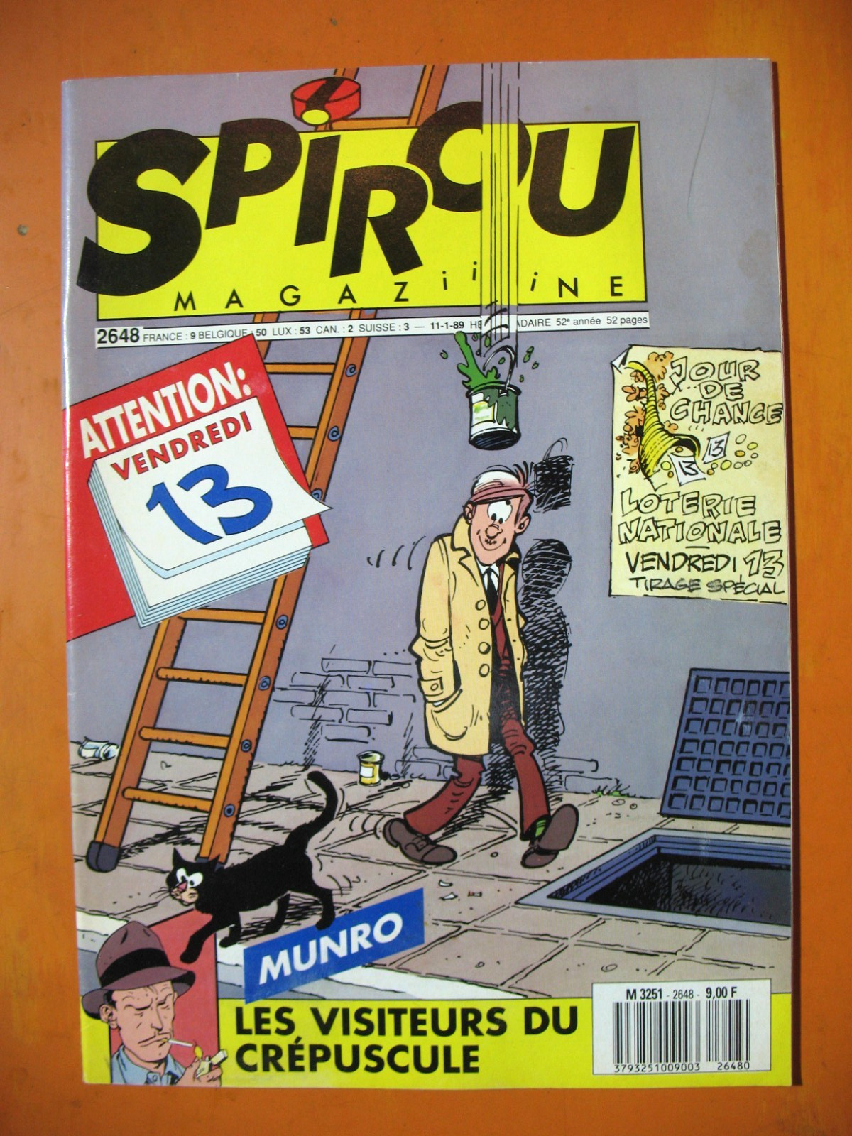 SPIROU Magazine N° 2648 du 11/01/1989- Munro: Les visiteurs du crépuscule