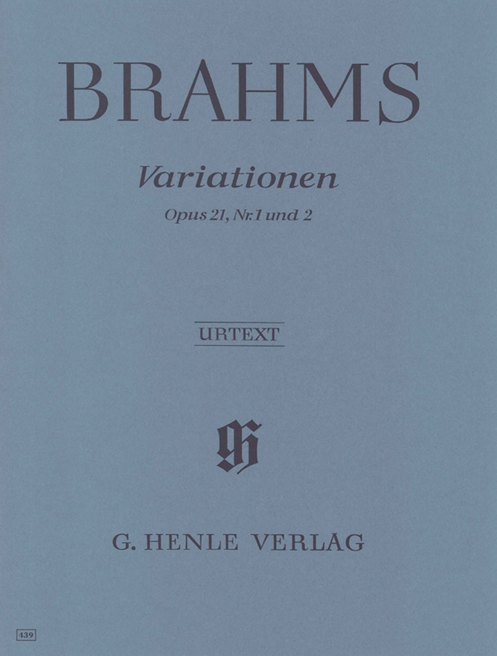 Brahms: Variations on an original theme Op.21/1, Variations on a theme from a Hu