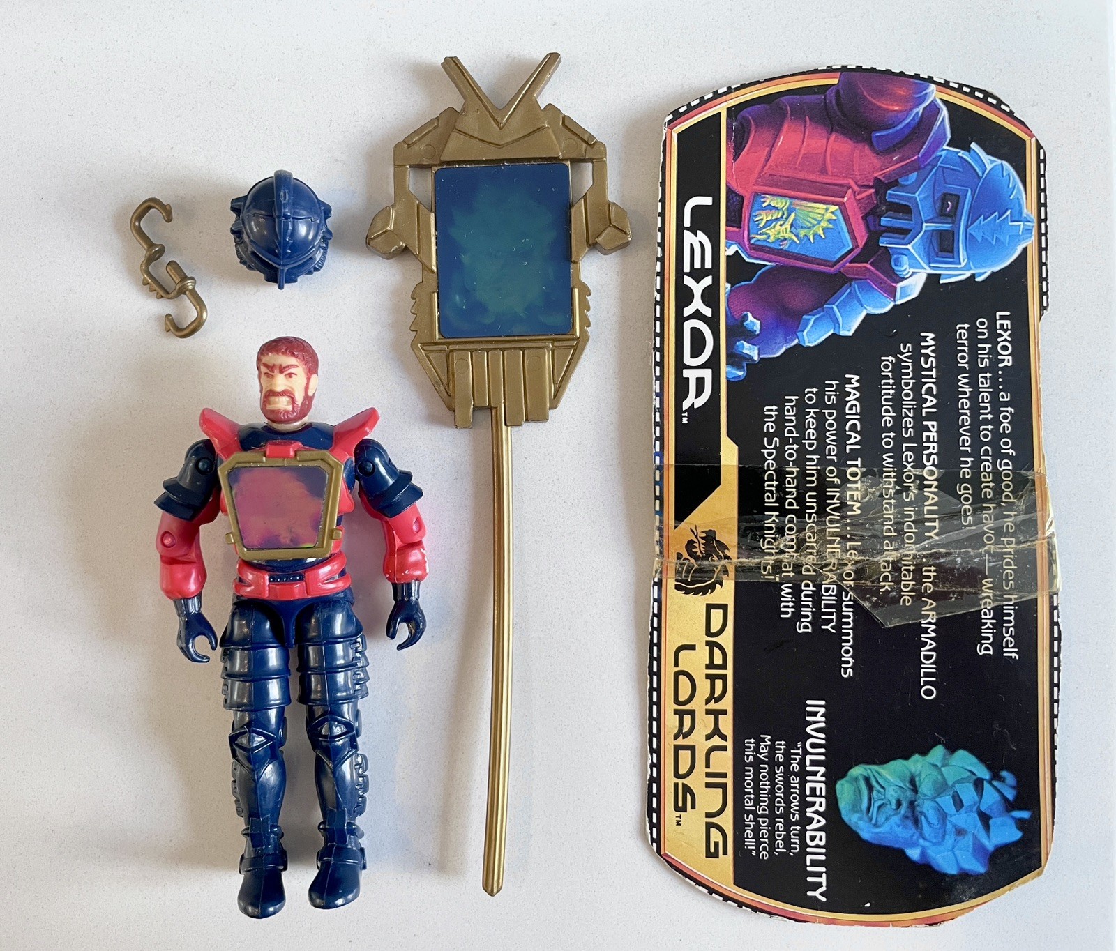 Hasbro Visionaries LEXOR Action Figure 100% & File Card Darkling Lords 1987