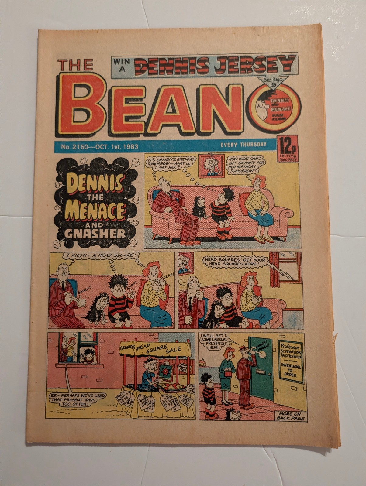 Beano Comic No 2150, October 1st 1983.