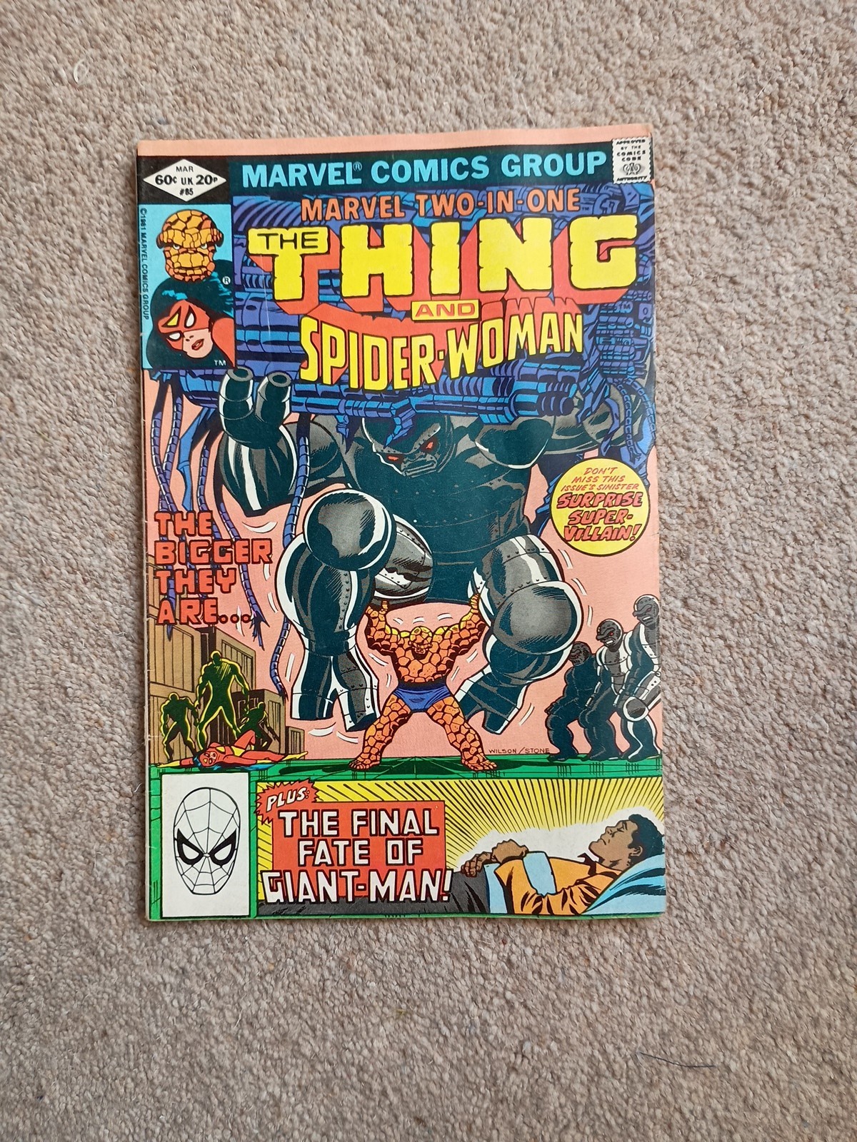 Marvel Comics Two-In-One Presents The Thing / Spider-Woman - No 85 - MAR 1982