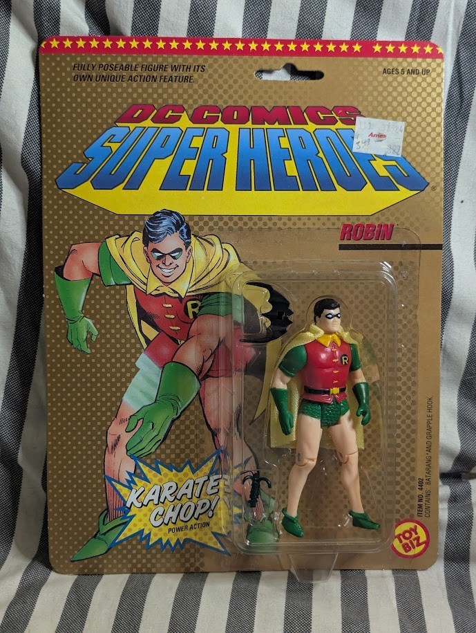 Modellino Toy Biz DC Comics Super Heroes Robin 1989 nuovo sigillato vintage