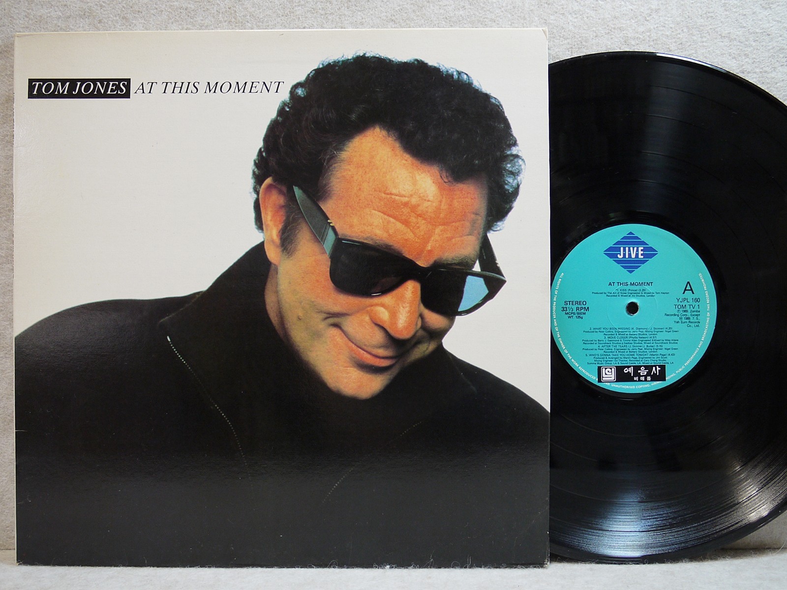 Tom Jones At This Moment 1989 Korea LP Lyric W/Insert NM Promo