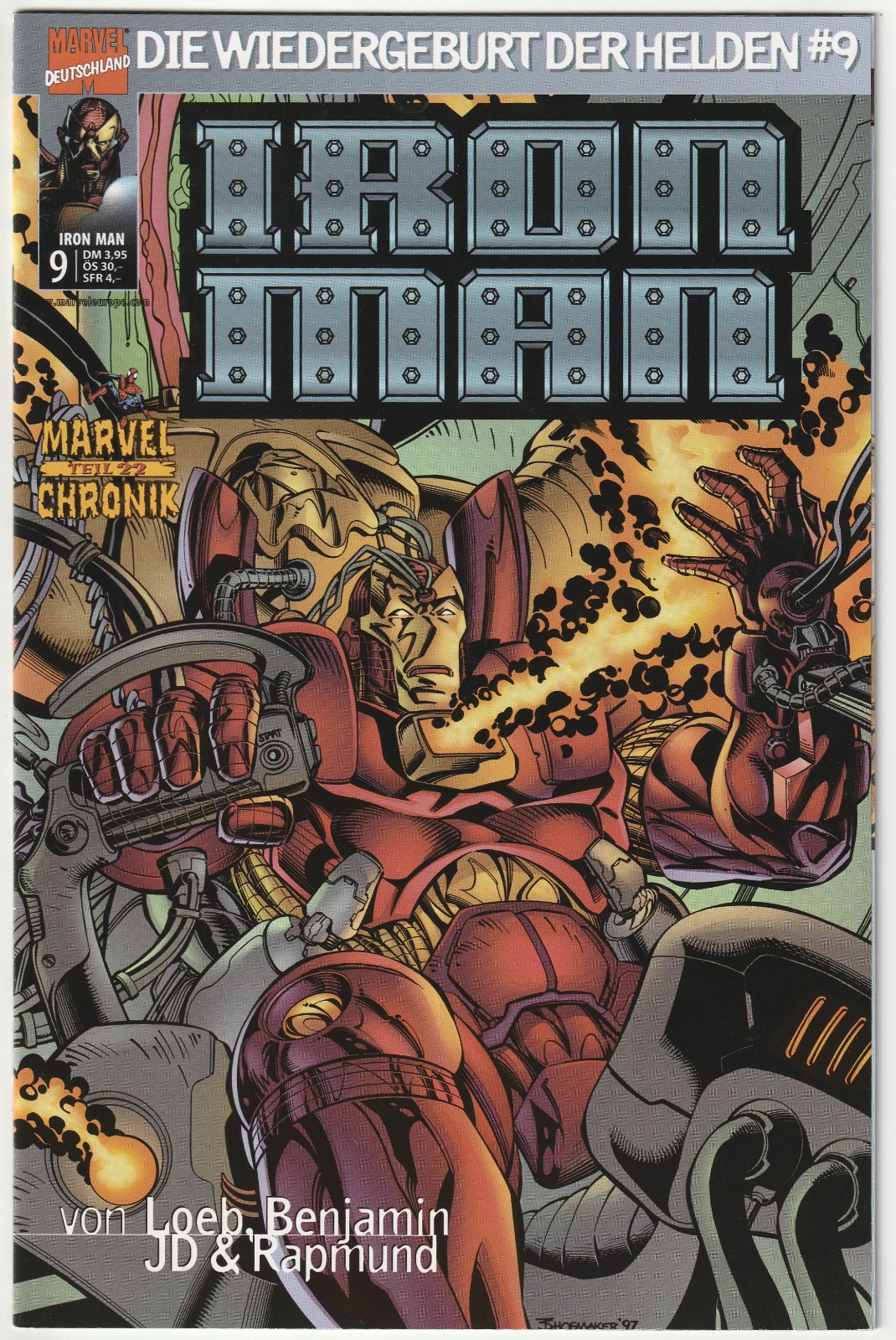✪ LA RINASCITA DEGLI EROI: IRON MAN #9, MARVEL 1999 FUMETTO NUOVO TOP Z0-1