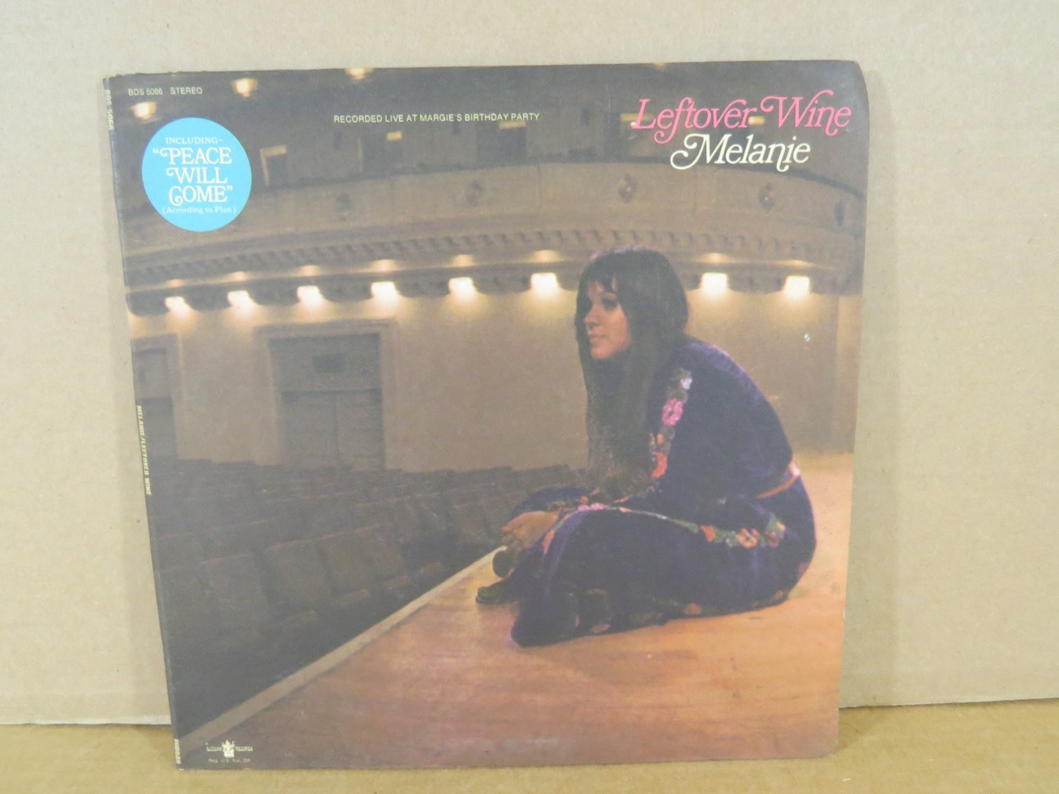 Melanie - Leftover Wine LP Record 1970 Buddah Folk Pop 33 RPM Live EXCELLENT