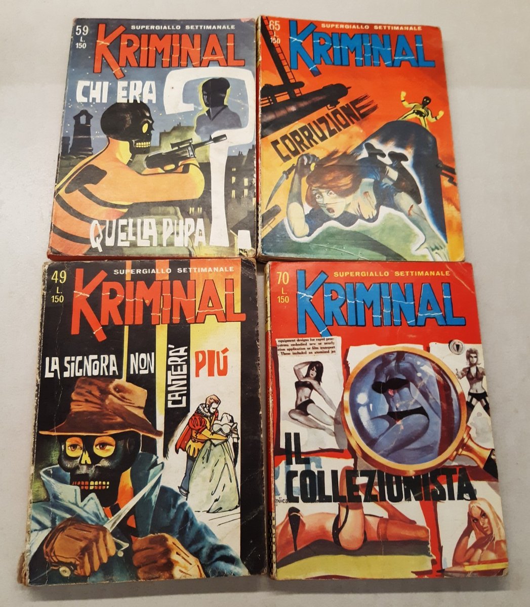 mini lotto 4 kriminal originali corno 49, 59,65,70 discrete condizioni vedi foto
