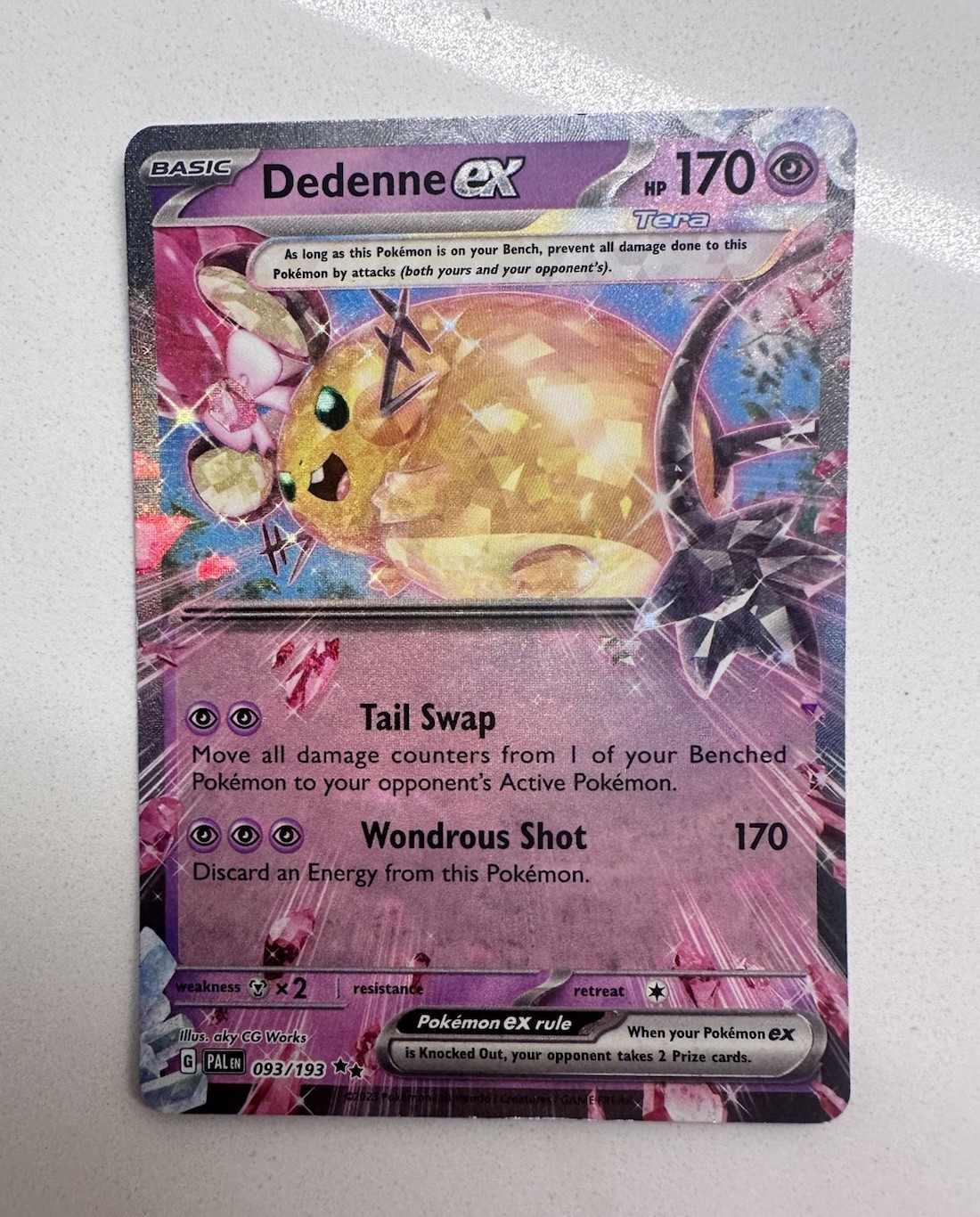 Pokemon Dedenne ex 093/193 Doppio Raro Paldea Evoluto