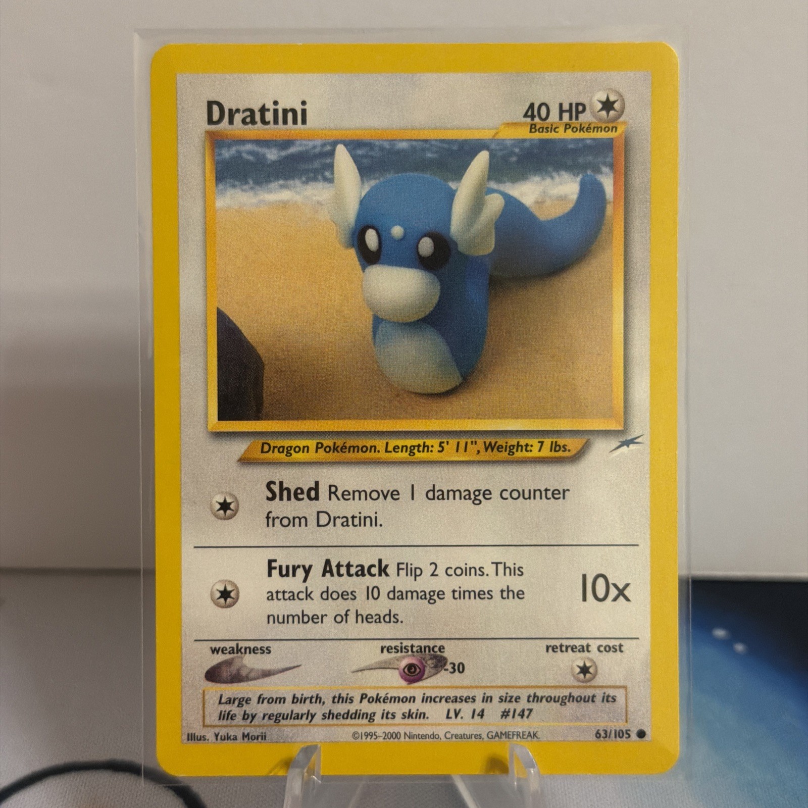 Pokémon Neo Destiny Dratini 63/105 Non Holo Regular - Yuka Morii - NM