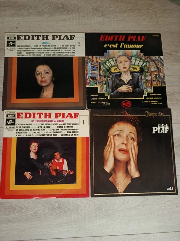 Lot de 8 Vinyles 33T – Édith Piaf
