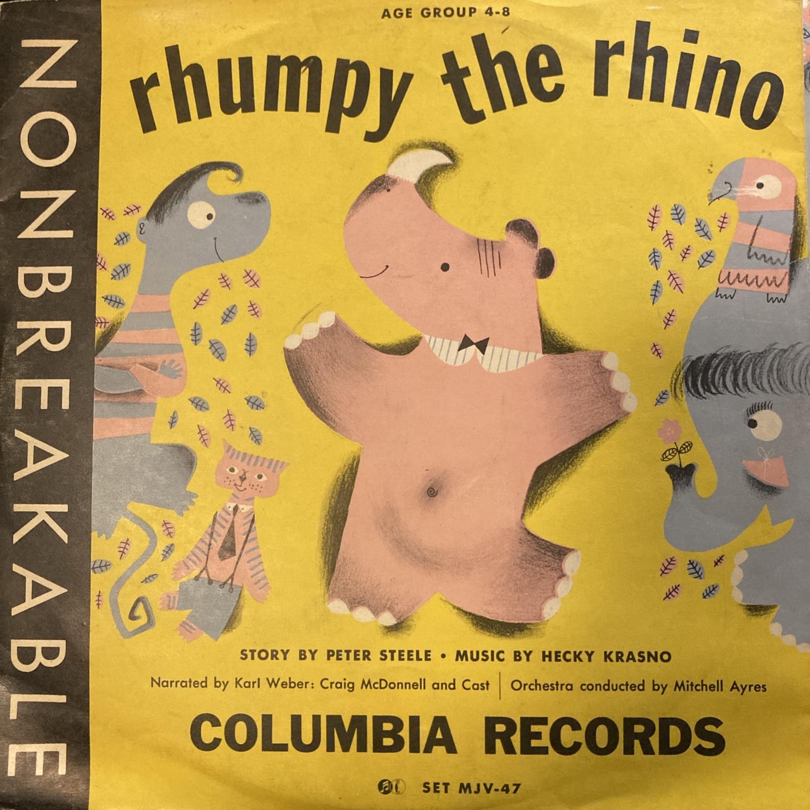Rhumpy The Rhino | 10”  2X78rpm Vinyl | Columbia MJV-47 / Karl Weber