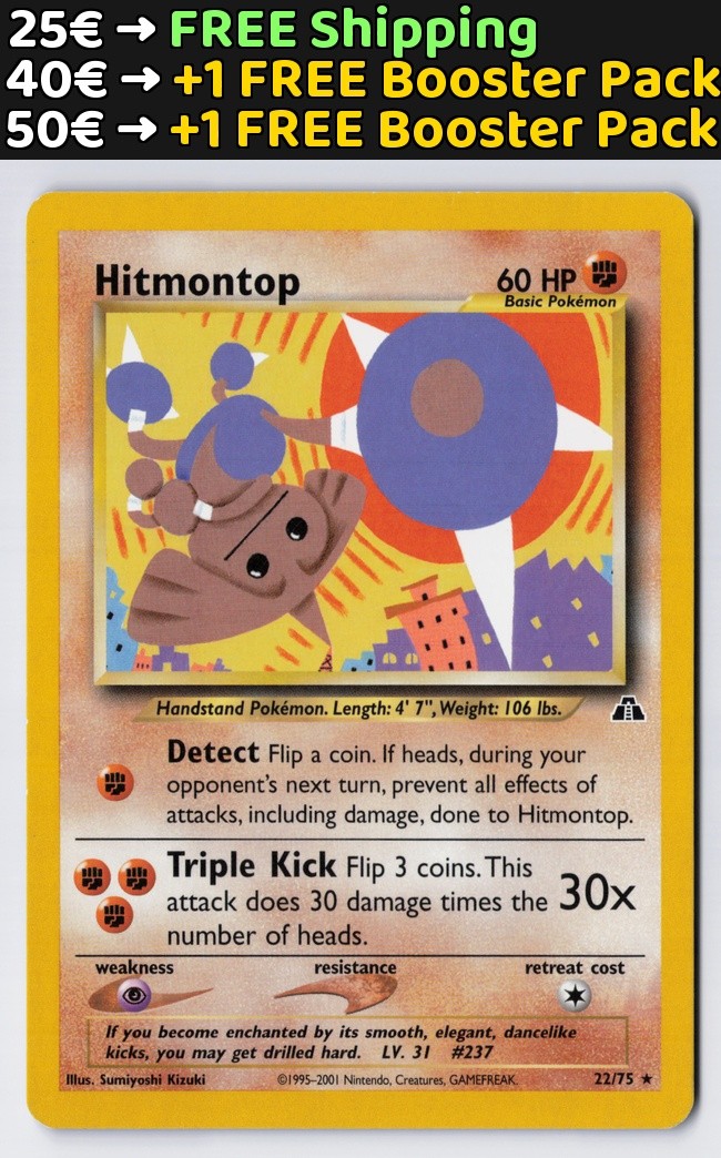 Hitmontop (22) - N2 #22/75 Neo Discovery Unlimited Sumiyoshi Kizuki LP