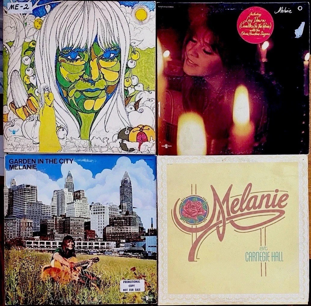 Melanie 4 LPs: At Carnegie Hall, Candles in Rain, Garden In City, 4 Sides XLNT