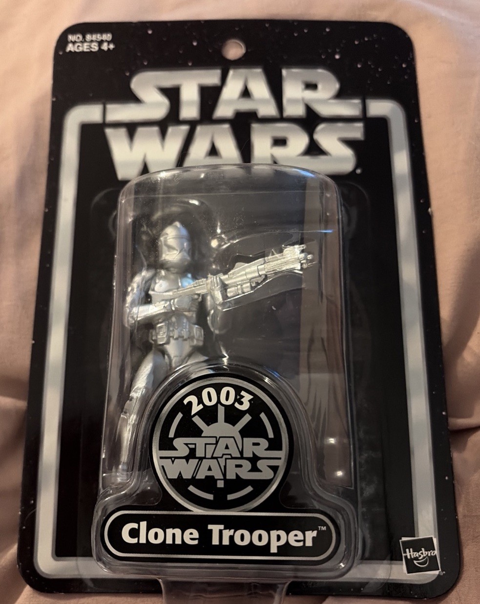 Star Wars SILVER CLONE TROOPER Toys R Us Exclusive 2003 Silver Anniversary J25
