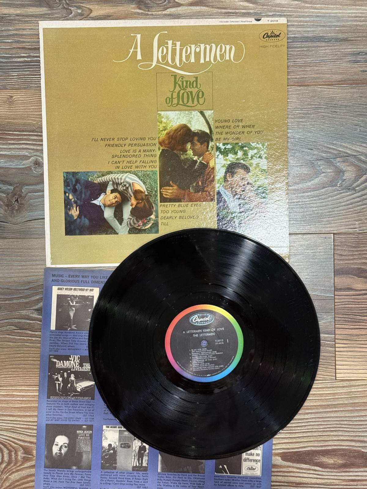 The Lettermen – A Lettermen Kind Of Love 1963 Capitol ST-2013 Vinyl LP Record