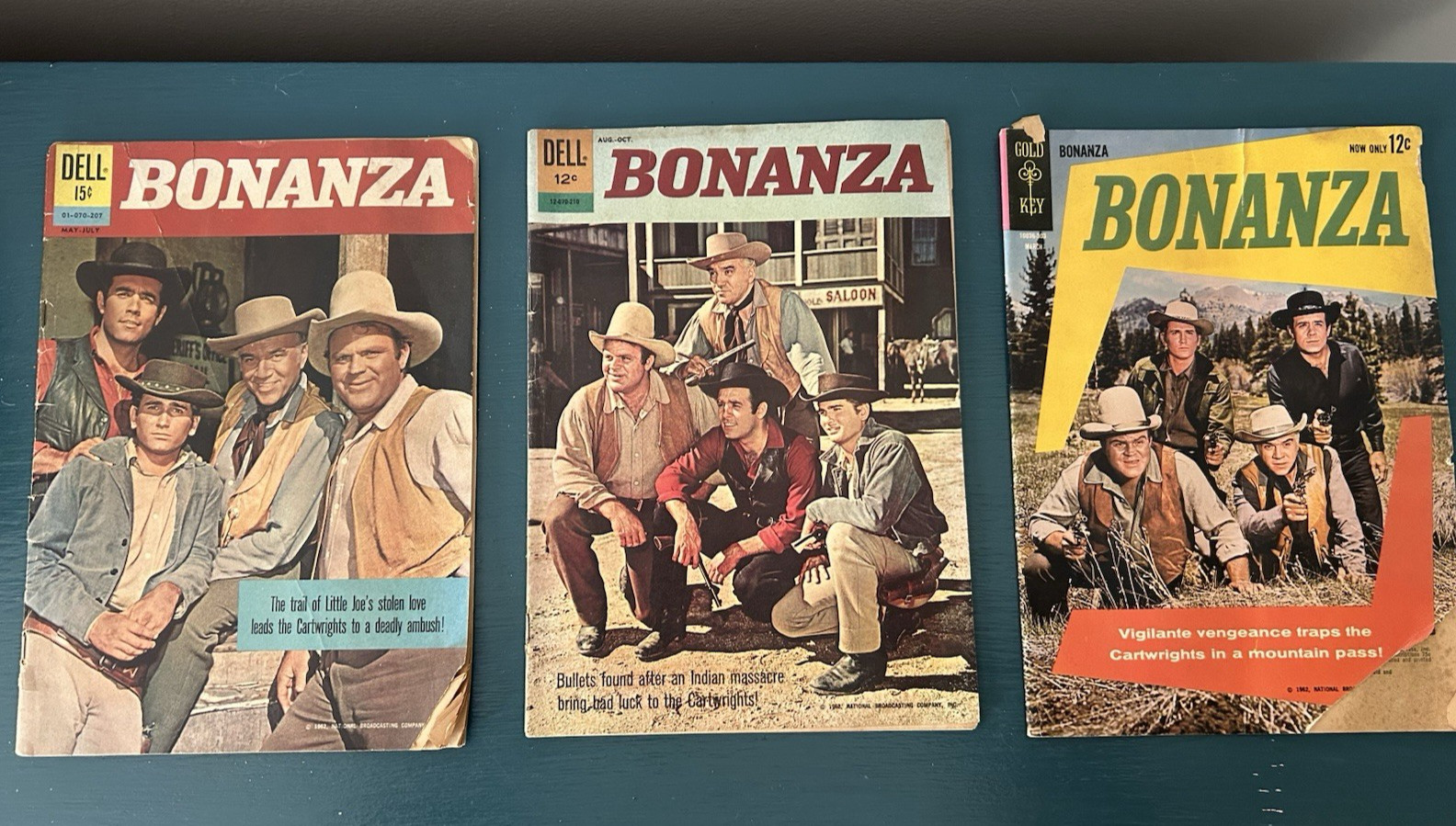 BONANZA COMICS GOLD KEY DELL 1962 ISSUES POOR TO FAIR CONDITION