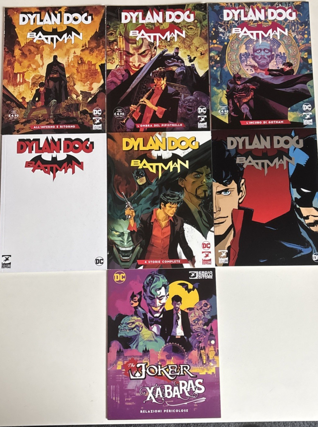 DYLAN DOG SERIE COMPLETA BATMAN N 1,2,3, Joker, Xabaras + Variant 1^ Ed.  NUOVI