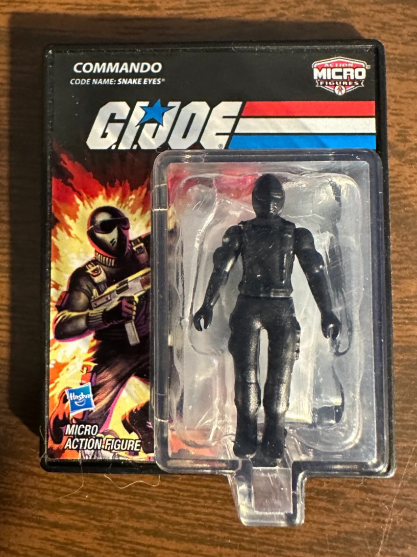 Modellino Worlds Small GI Joe Snake Eyes Micro 1,25" con accessori