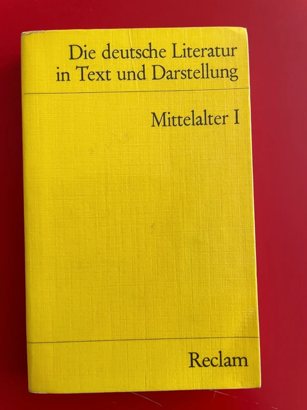 Die deutsche Literatur in text und Darstellung Mittelalter 1