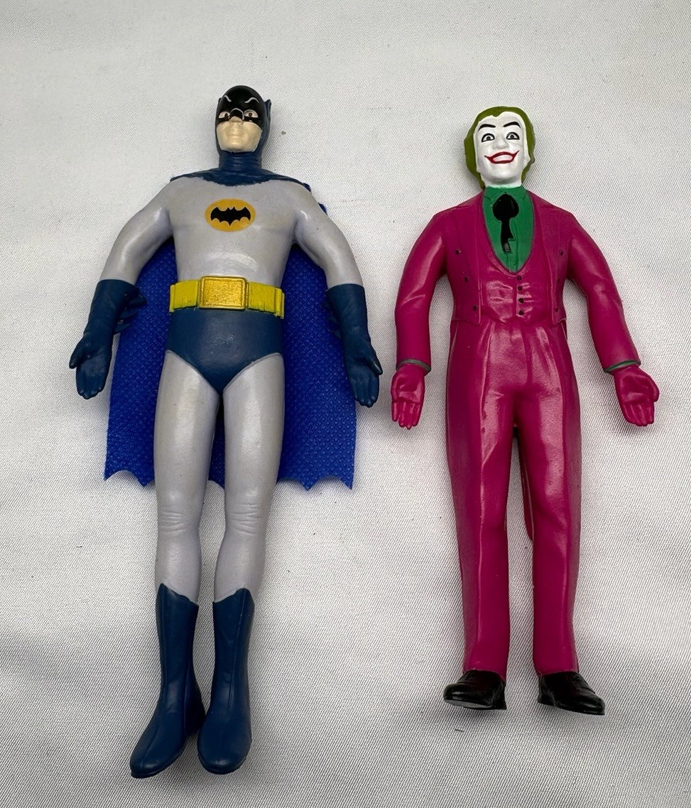 Figurine pieghevoli NJ Croce Batman (0415) e Robin (0814) 1966 serie TV 5"