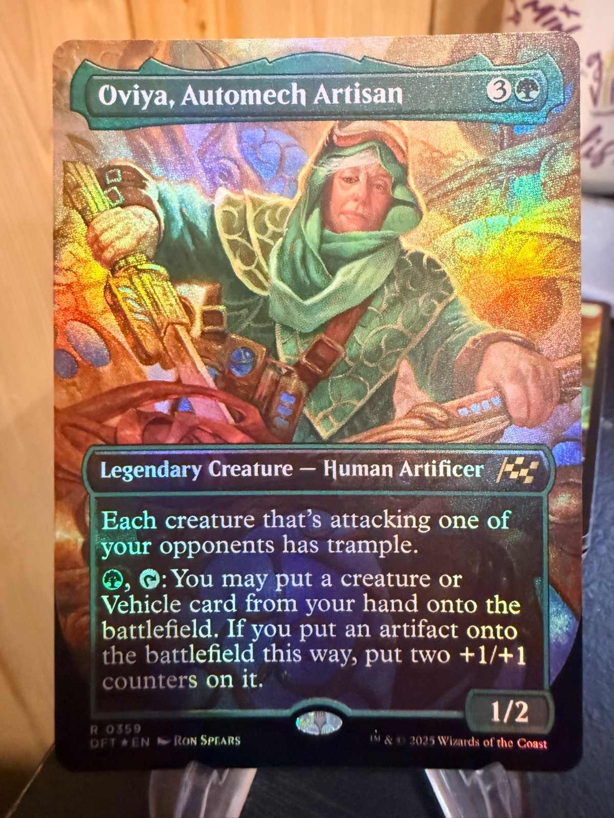 MTG Magic the Gathering Aetherdrift Foil Oviya, Automech Artisan 3247