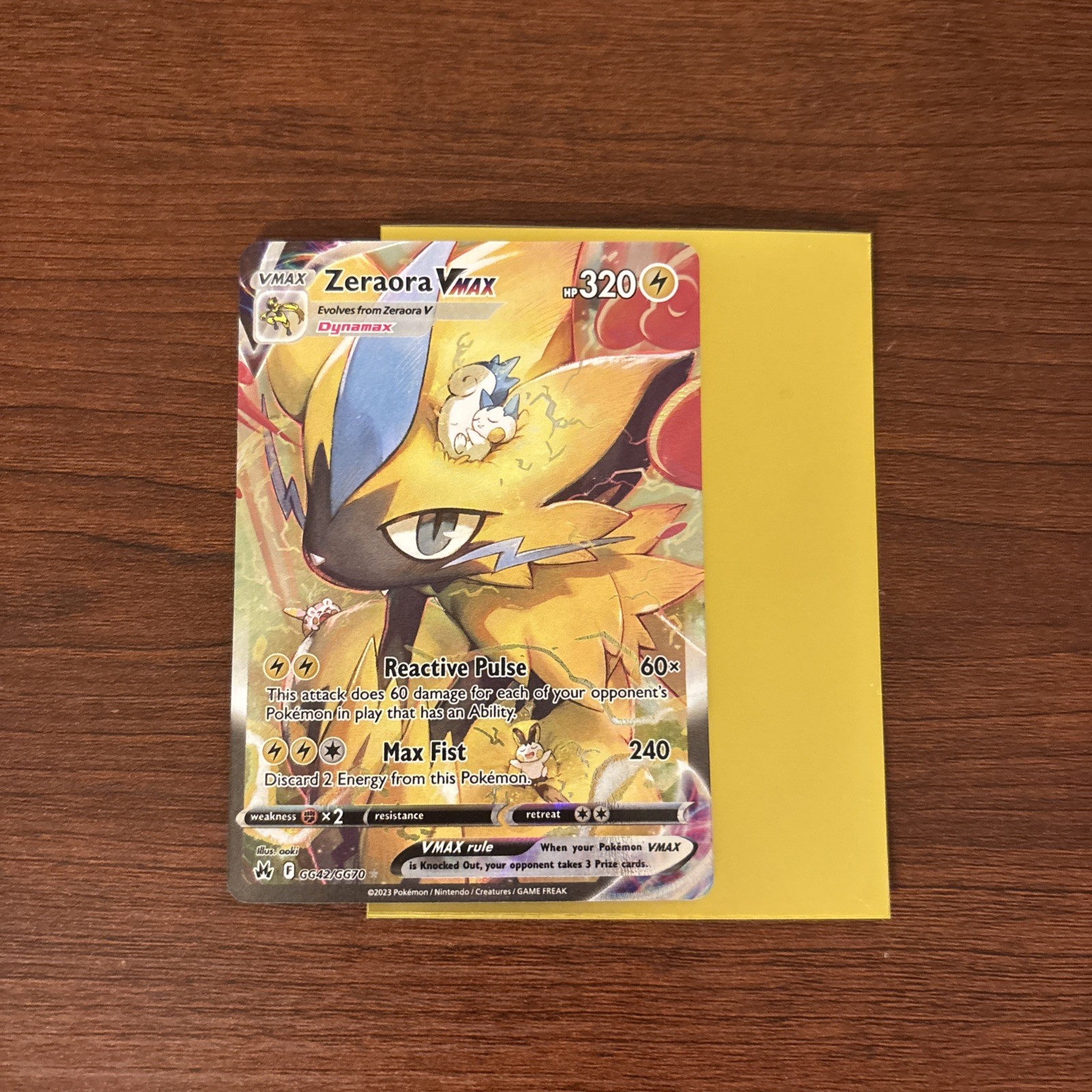 Pokémon TCG Zeraora VMAX GG42/GG70 Full Art Holo UR NM