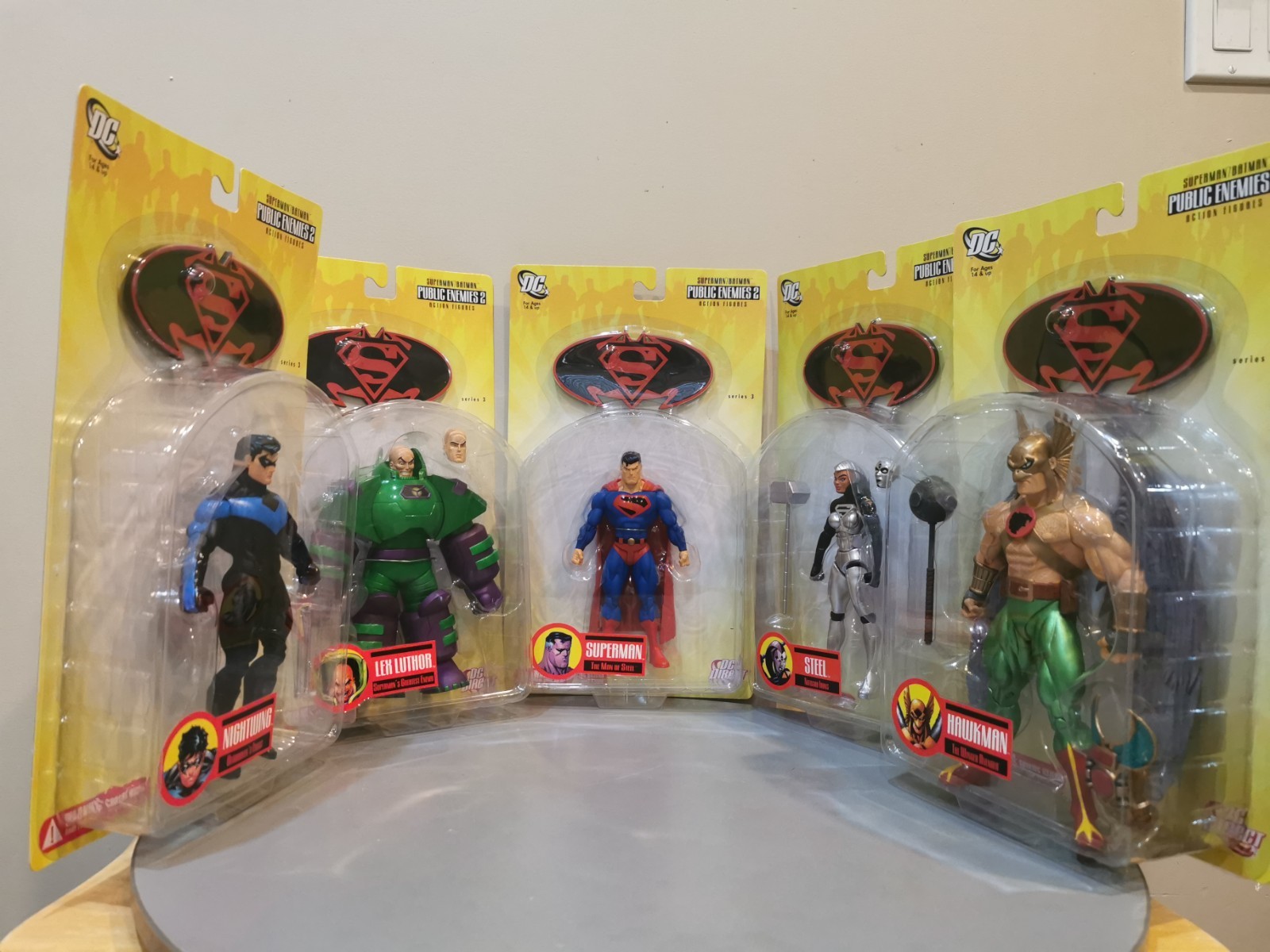 Superman/ Batman Series 3 Public Enemies Complete Set Luthor, Hawkman, Nightwing