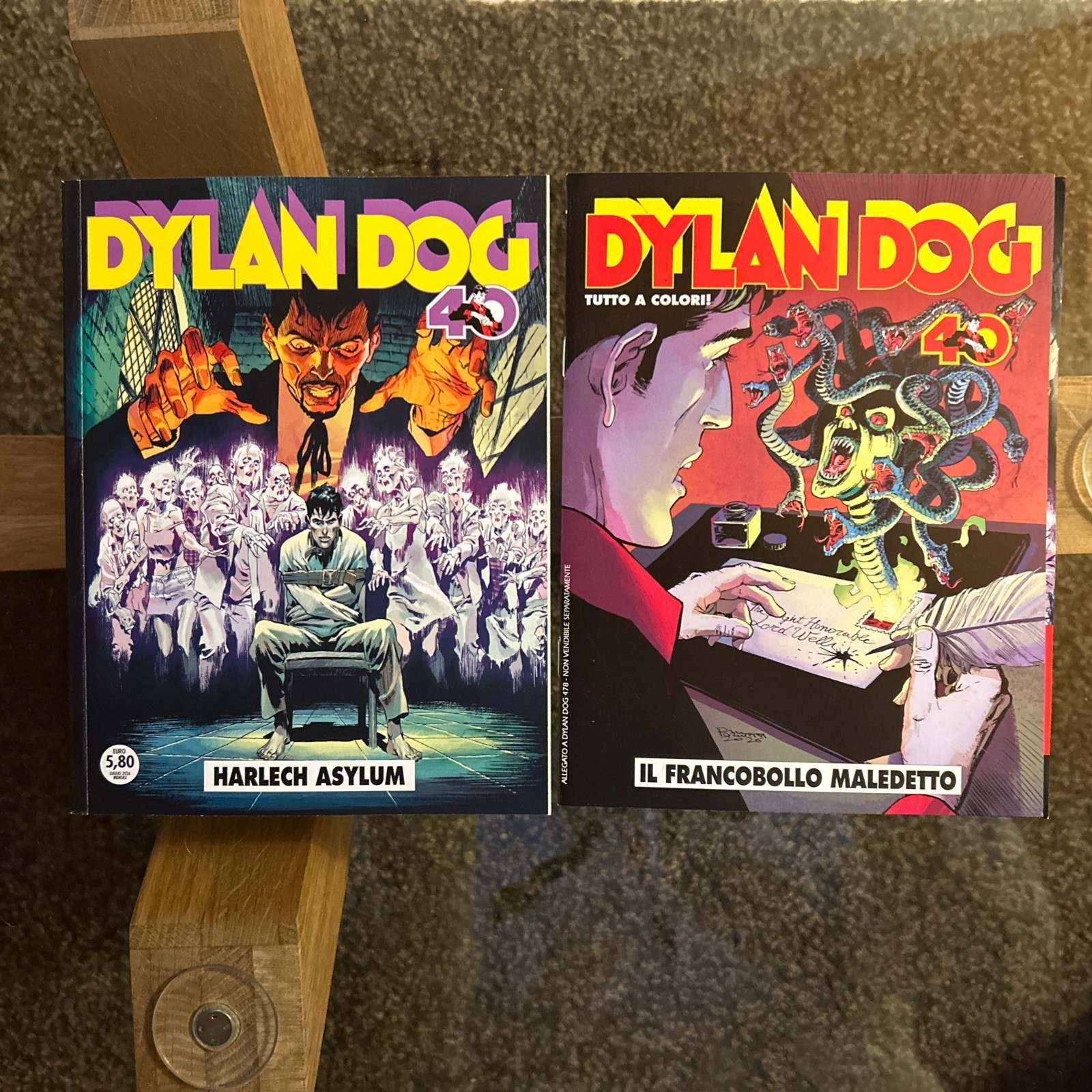 DYLAN DOG N.478  HARLECH ASYLUM + ALBO IL FRANCOBOLLO MALEDETTO BLISTERATO