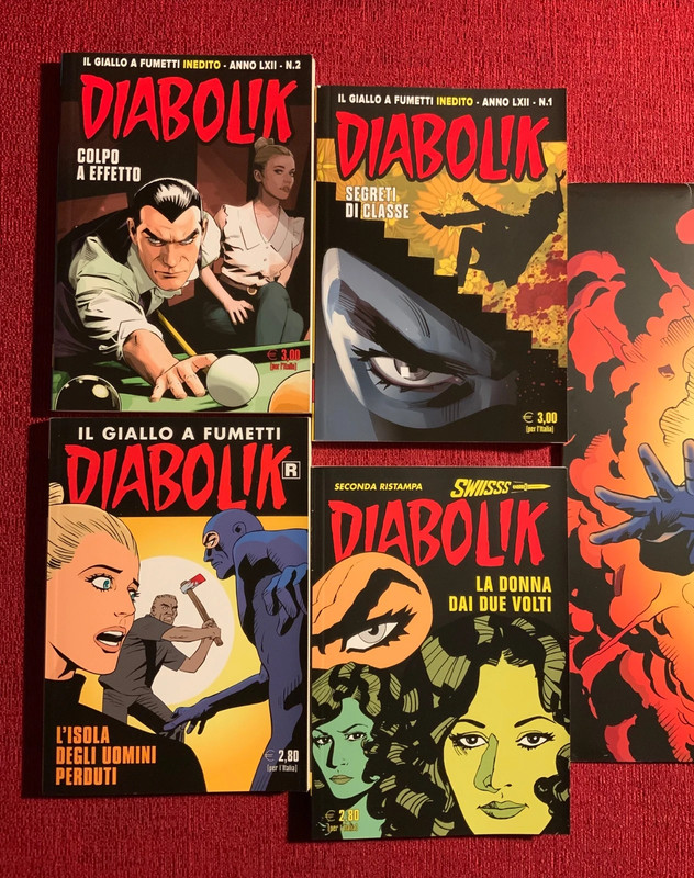 Lotto 4 fumetti Diabolik + Calendario 2021