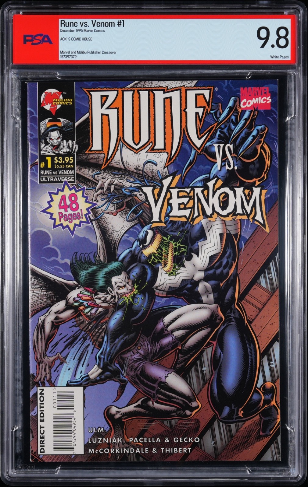 Rune vs. Venom #1 Marvel/Malibu 1995 PSA 9.8 (Aoki's Comic House)
