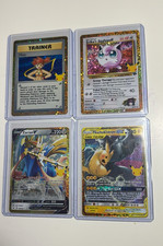 Lotto 4 carte Pokemon TCG Holo: Misty, Erika's Jigglypuff, Zacian V, Pika&Zek GX