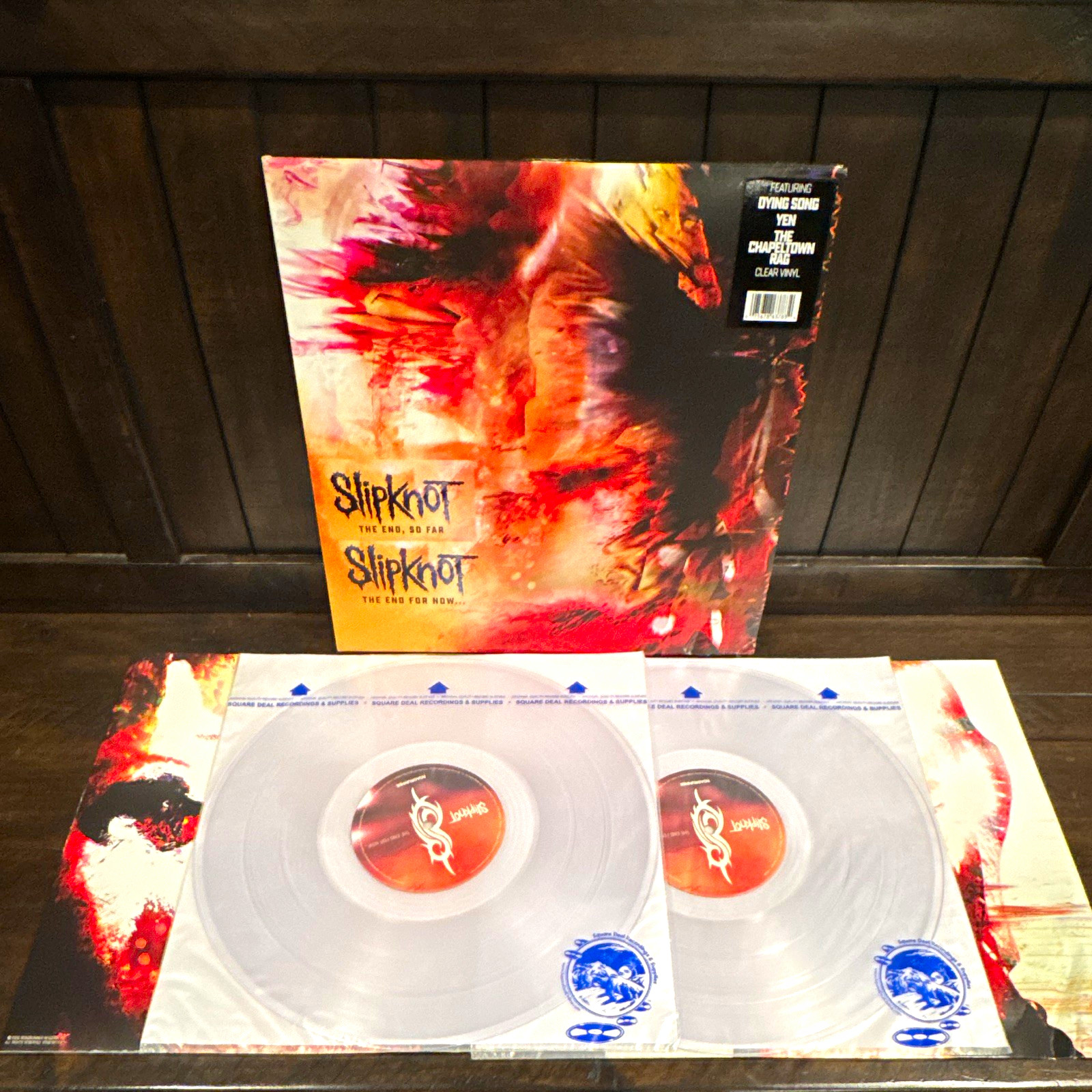 Slipknot The End, So Far 12" Clear Colored Vinyl 2LP Roadrunner Rock Record