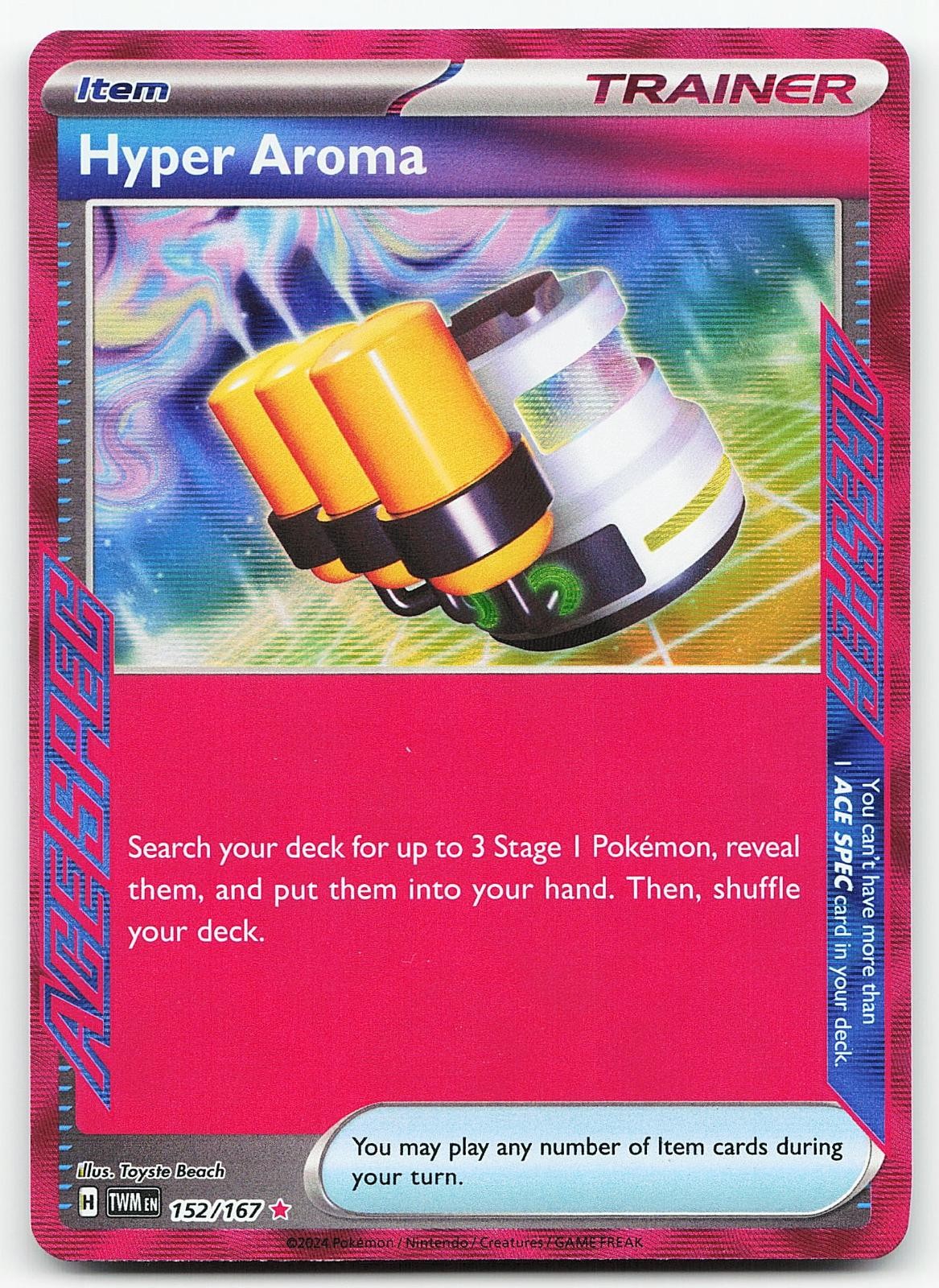 Pokemon Hyper Aroma 152/167 Twilight Masquerade ACE SPEC Holo NM