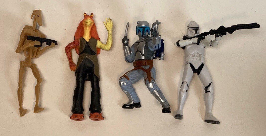 Star Wars Figures Disney LFL Plastic 4” Toy Figures Baba Fett Etc 2010
