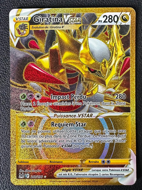Carte Pokémon giratina vtar gold 212/196 EB11