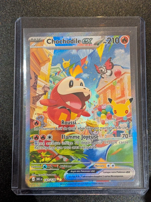 Carte Chochodile EX ALT 30 ans pokémon