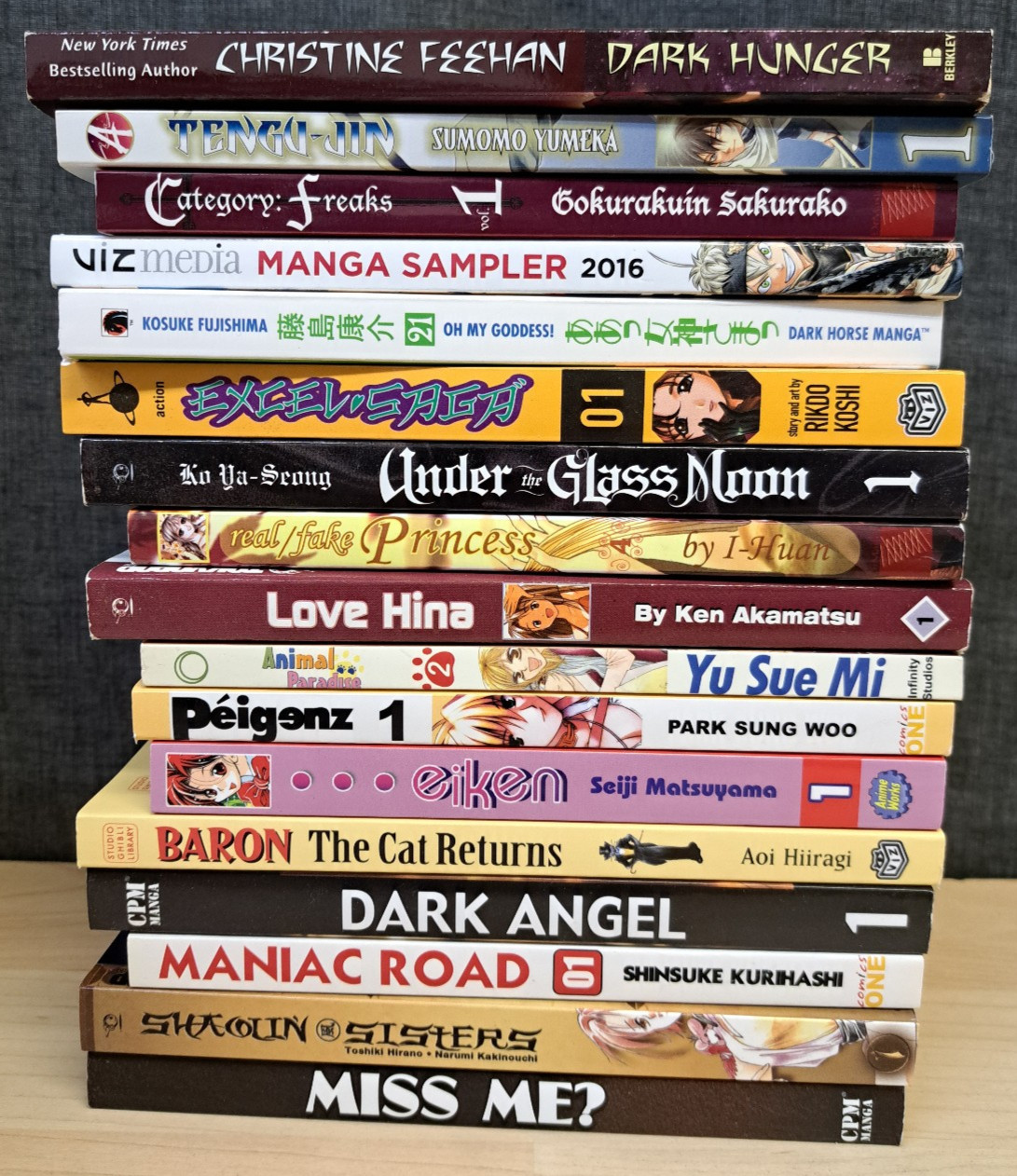 Lotto di 17 manga, Excel Saga, Oh My Goddess, Love Hina, Dark Angel