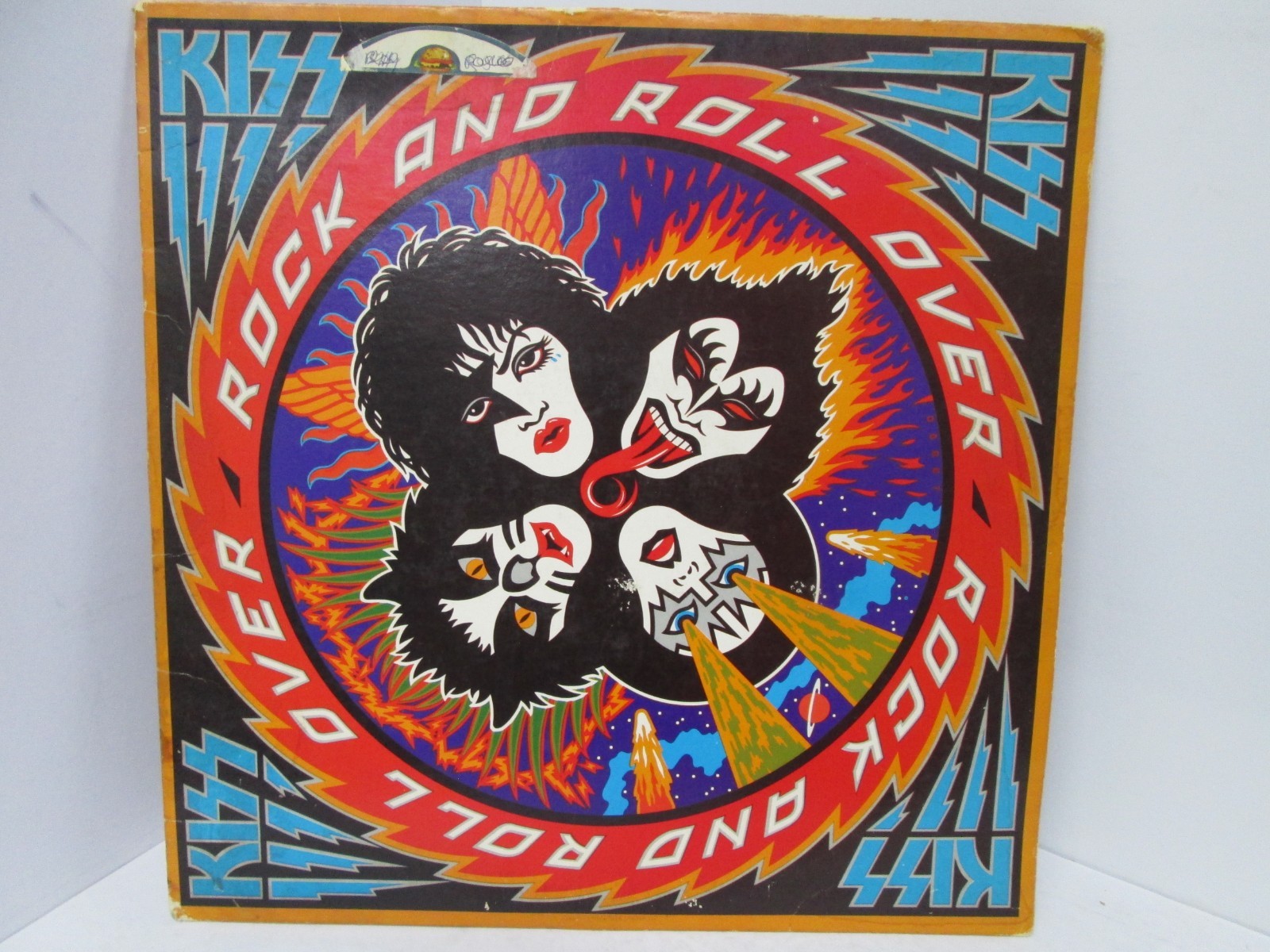 KISS Rock And Roll Over RCA Vinyl Record Album ERROR With Blue Tear Drop