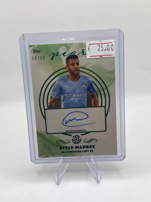 Riyad Mahrez autograph Topps pearl /99 manchester city