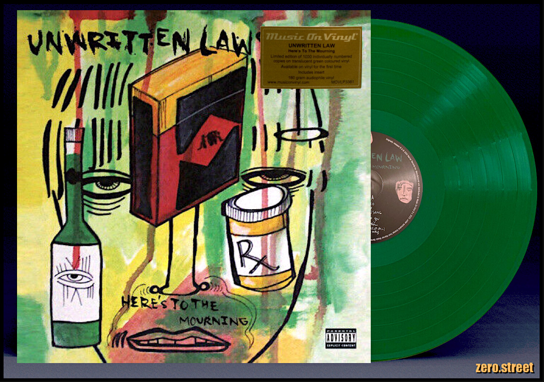 UNWRITTEN LAW Here's To The Mourning LP on GREEN VINYL New /1000