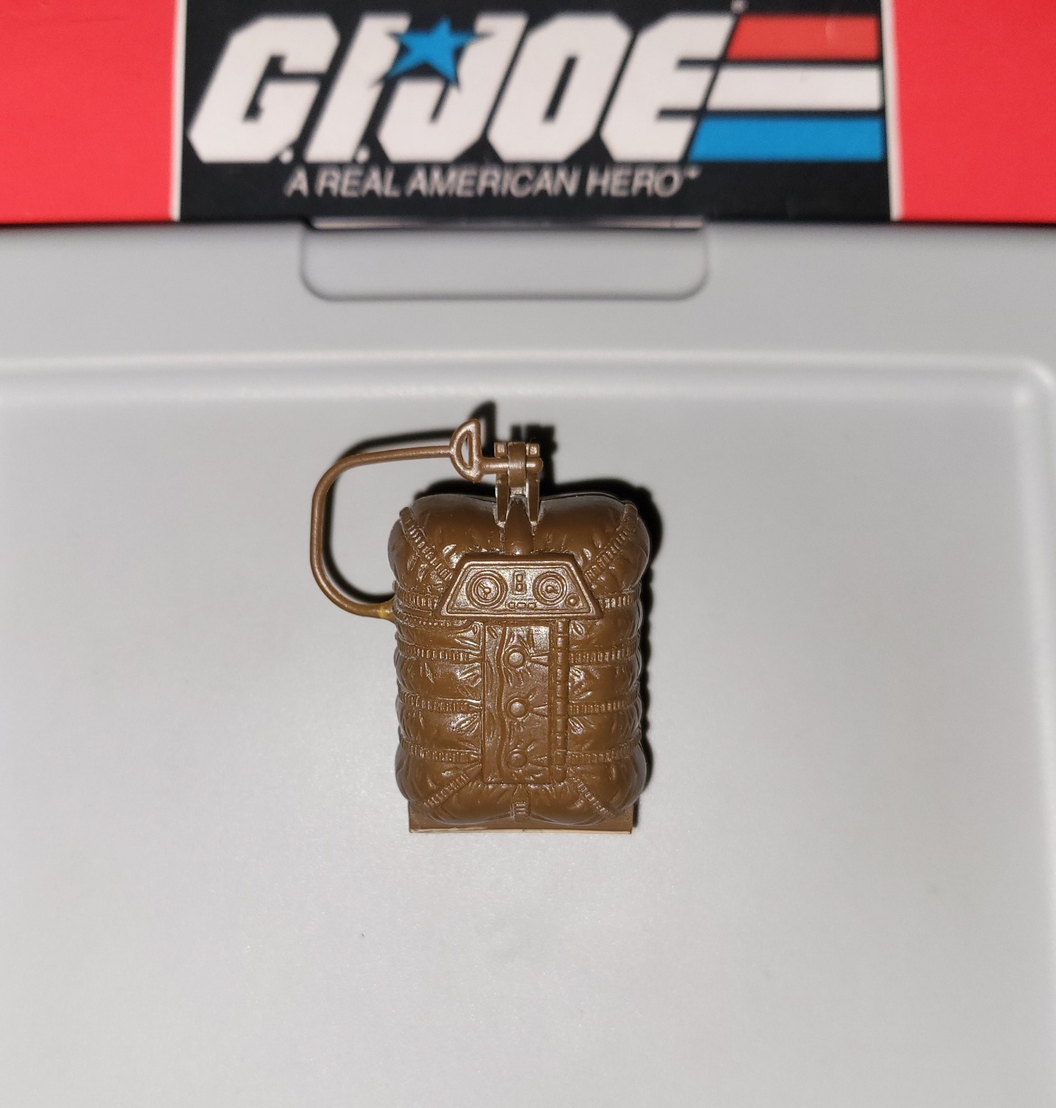 GI Joe Sky Patrol Drop Zone 1990 Paracadute Pack Accessorio Originale anni 90 No Scivolo