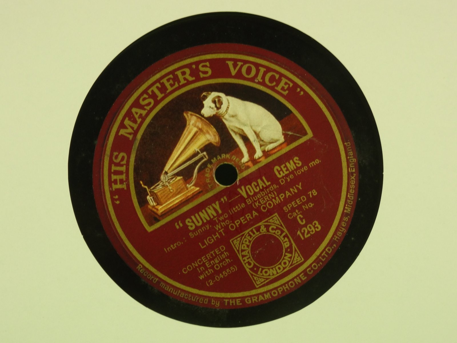 LIGHT OPERA COMPANY / THE REVELLERS SUNNY VOCAL GEMS / TIP TOES VOCAL GEM (444) 