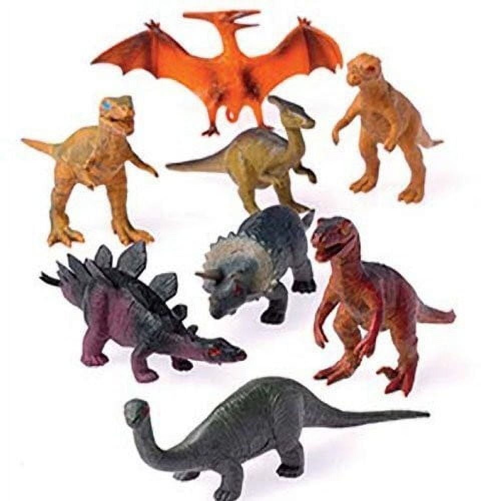 US Toy Assorted Dinosaur Figures 4 Inch 12 Count Plastic Toys