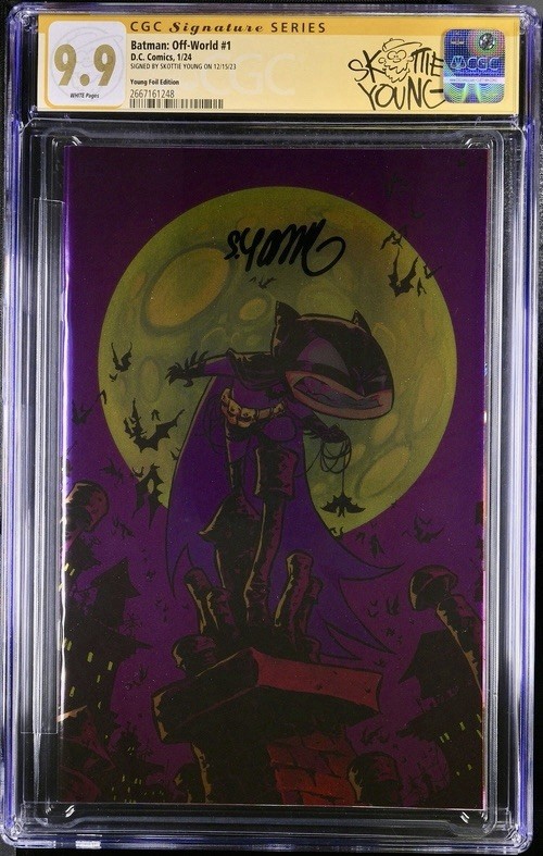 Batman: Off-World #1 Foil Variant Cover CGC 9.9! (NON 9.8) Firmato Skottie Young