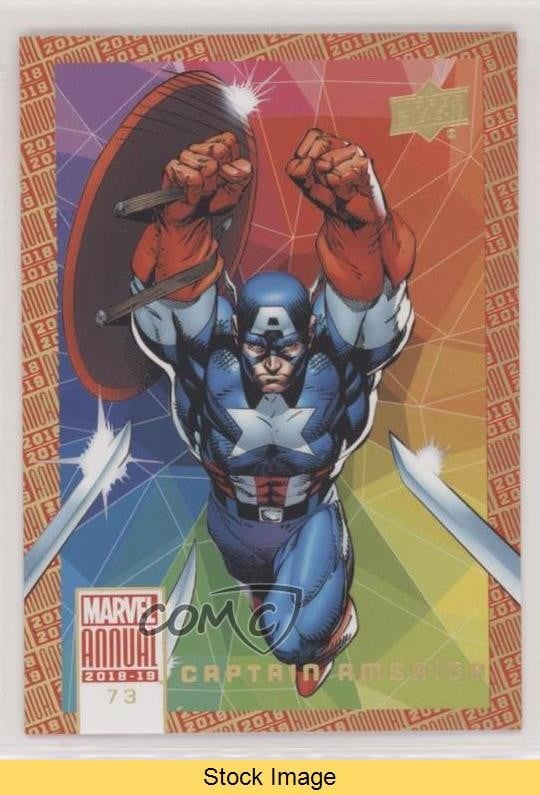 2018-19 Upper Deck Marvel Annual Color Wheel Captain America #73 READ 11qd