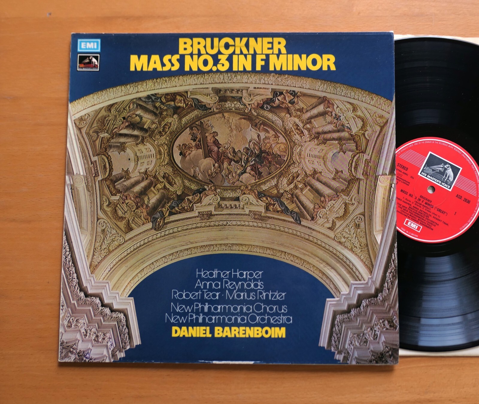ASD 2836 Bruckner Mass No. 3 in F minor Daniel Barenboim NM + insert EMI 1st B/w