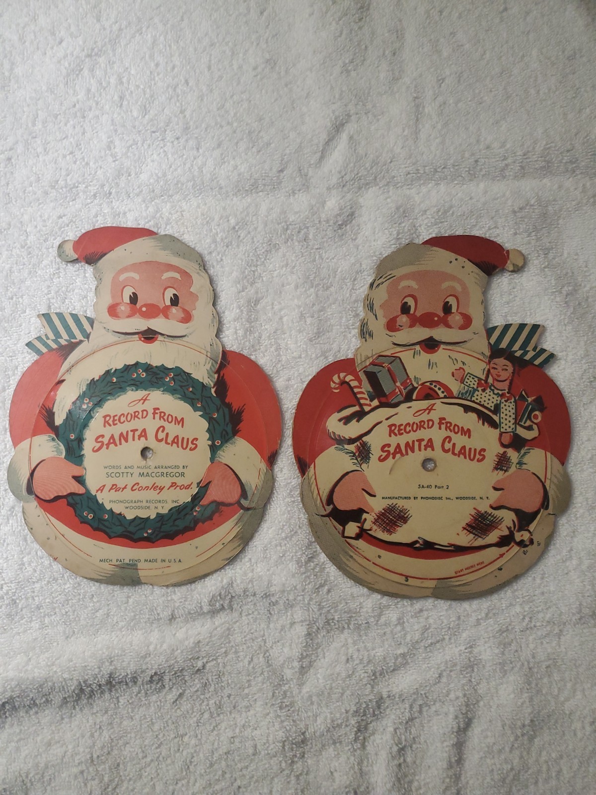 Lot 2 Scotty MacGregor Christmas A Record From Santa Claus Message Rare