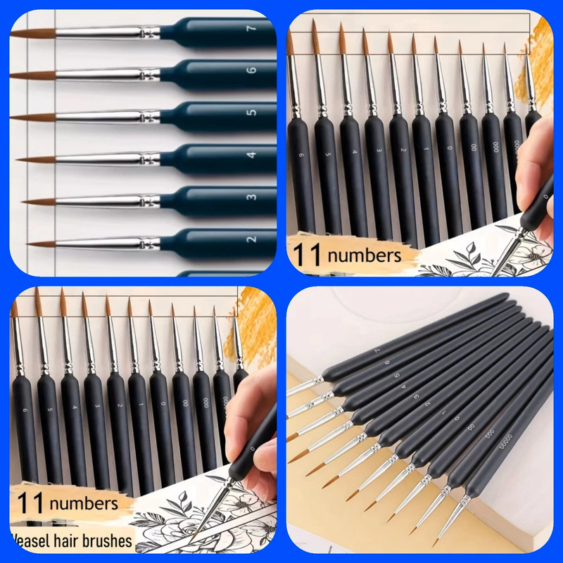 Set 12 pennelli professionali ideali per pittura