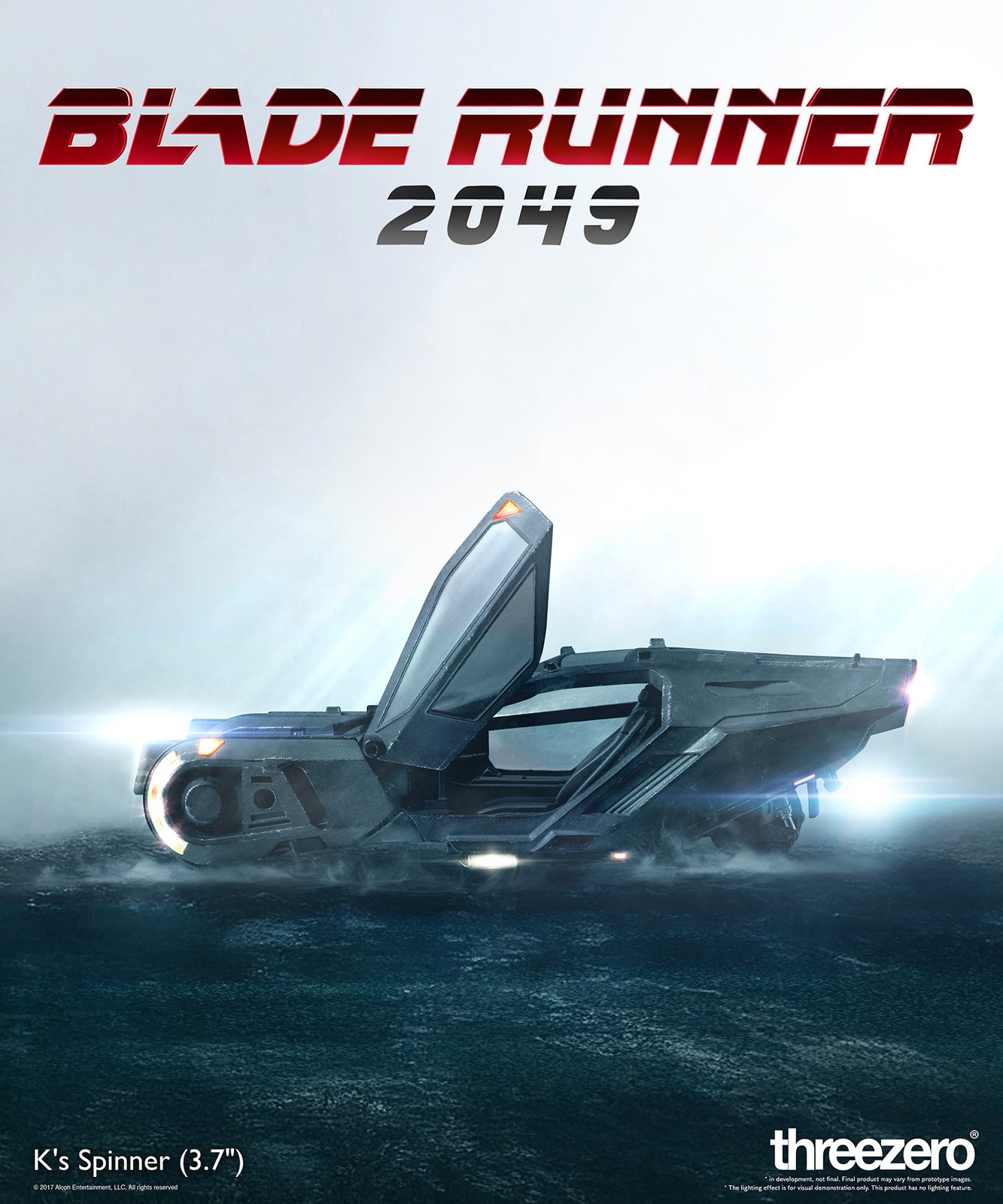 threezero Blade Runner 2049 K's Spinner 3,7" modellino veicolo in lega di zinco pressofuso