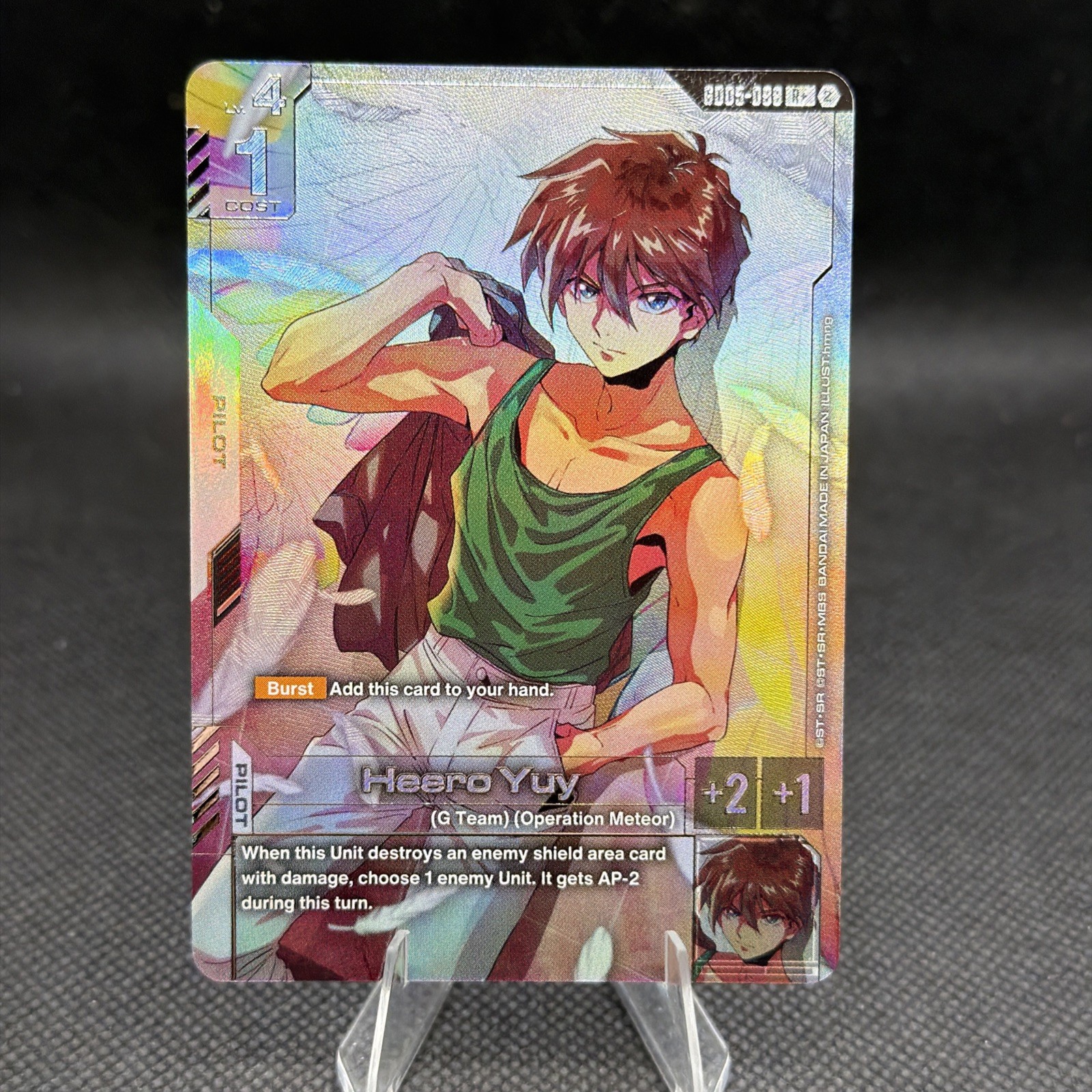 Heero Yuy R+ Alternate Art Freedom Ascension GD05-098 Gundam Card Game